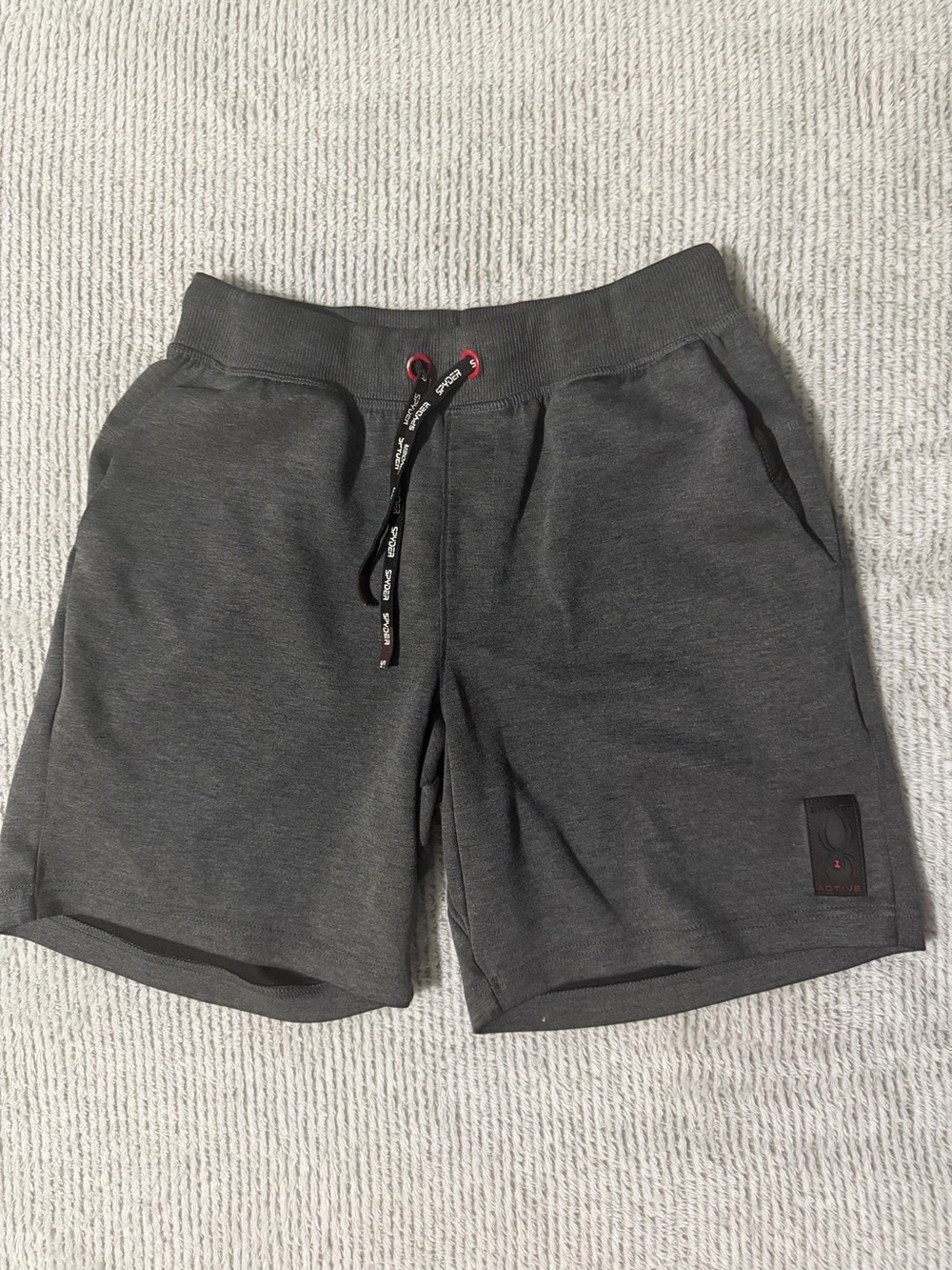 Spyder Men's Charcoal Gray Athletic Drawstring Shorts